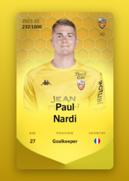 Paul Nardi　Sorare Limitedカード2021-22